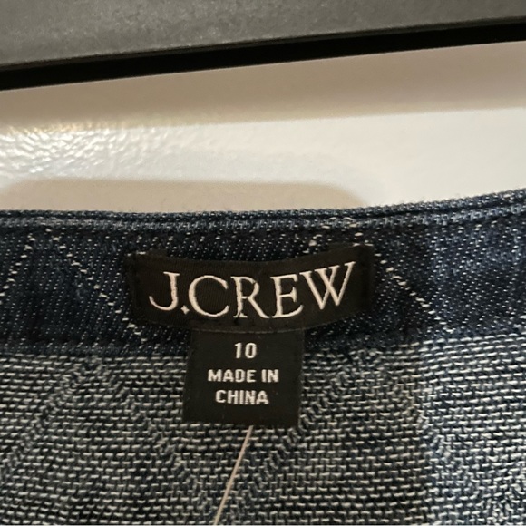 J. Crew Quilted Denim Mini Lady Mini Skirt Gold Buttons - Picture 7 of 8